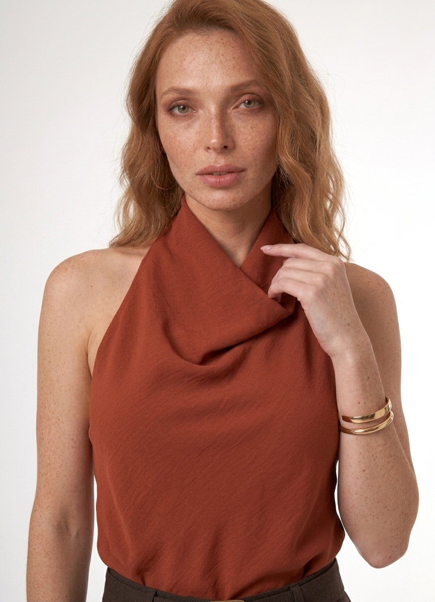 Luna Satin Halter Top